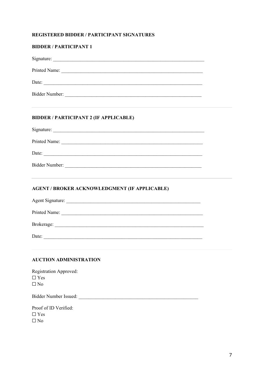Bidder Registration Form — page 7