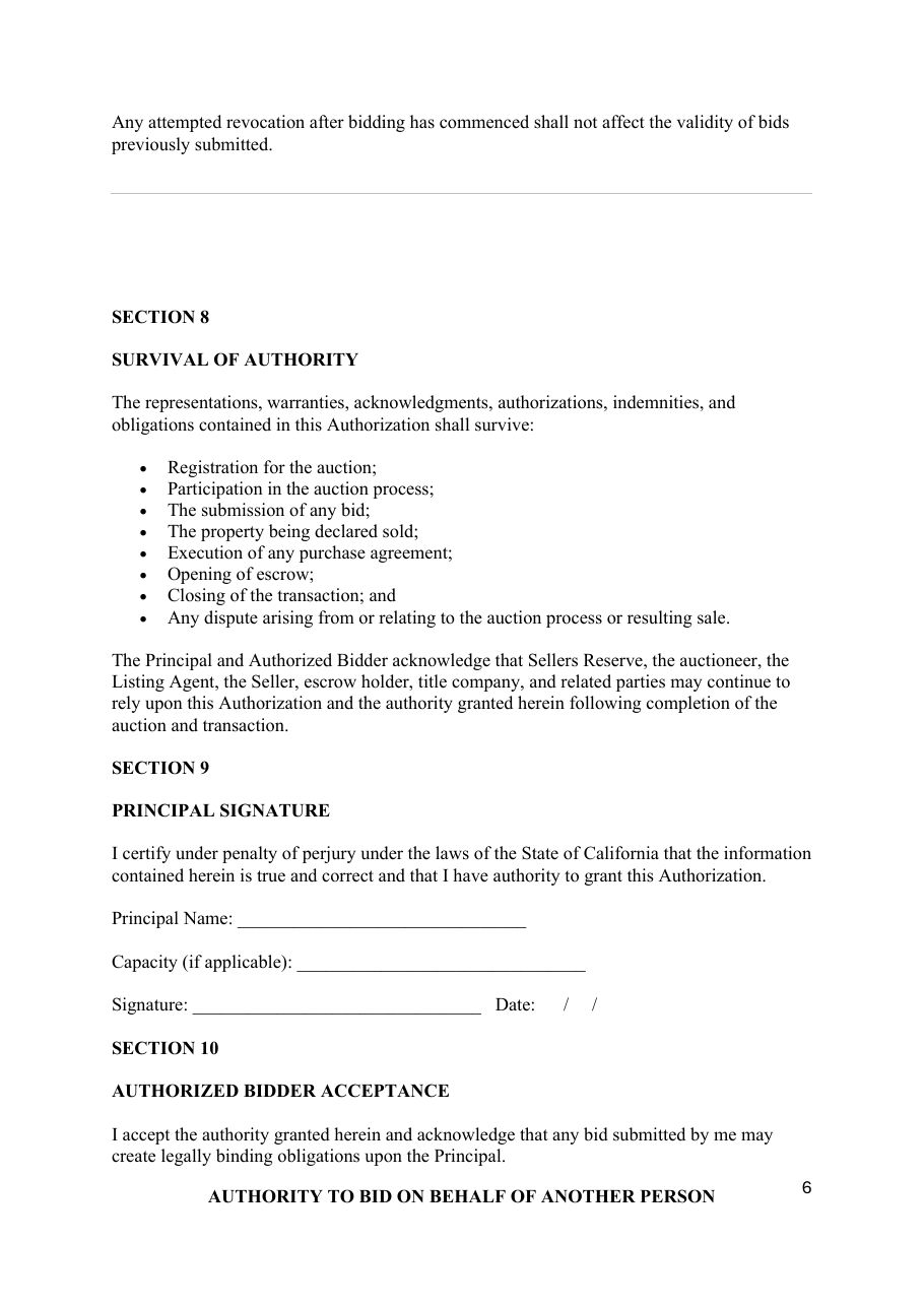Bid by Representative — page 6