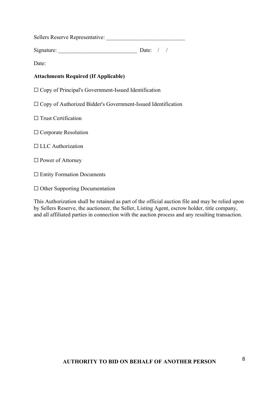 Bid by Representative — page 8