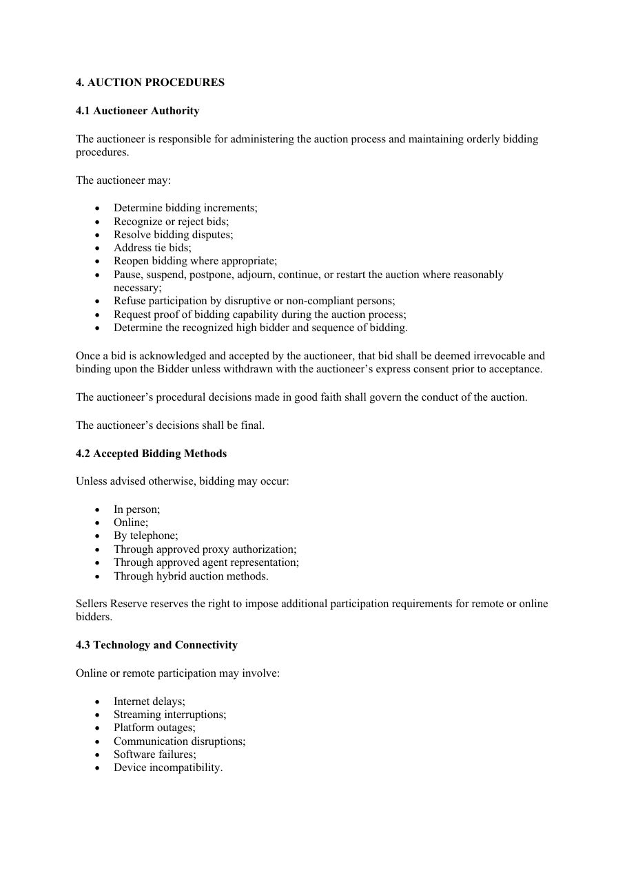 Terms of Public Auction 2026 — page 6