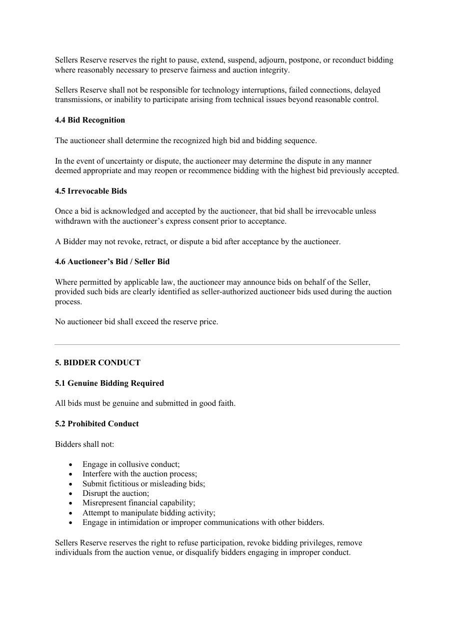 Terms of Public Auction 2026 — page 7