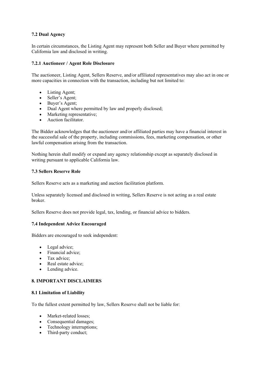 Terms of Public Auction 2026 — page 9