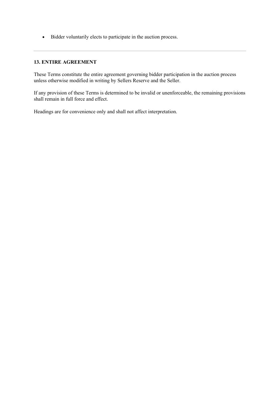 Terms of Public Auction 2026 — page 12